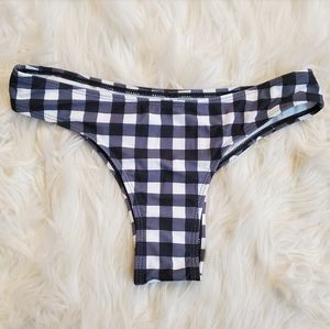⭐Black/White checkered Cheeky Swim Bottoms